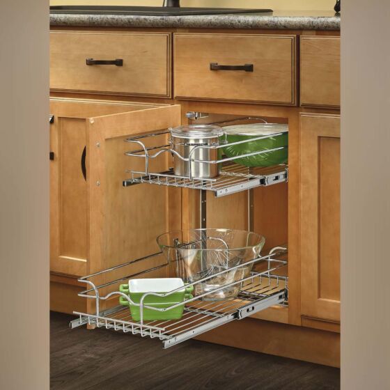 Rev-A-Shelf Under Cabinet Kitchen 3 Prong Pull Out Dish Kitchen