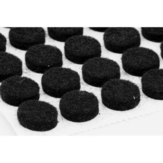 1000 Pack Rok Hardware Heavy Duty 3/8 (9.5mm) Diameter Self-Adhesive Felt  Pads, Furniture/Cabinet Bumpers, 1/8 (3mm) Height, Round, Black