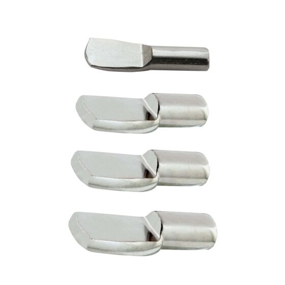 3mm, 5mm, 1/4, 7mm All Shelf Pin Sizes, Flat Spoon Style, Nickel, 100 Pack  Kit